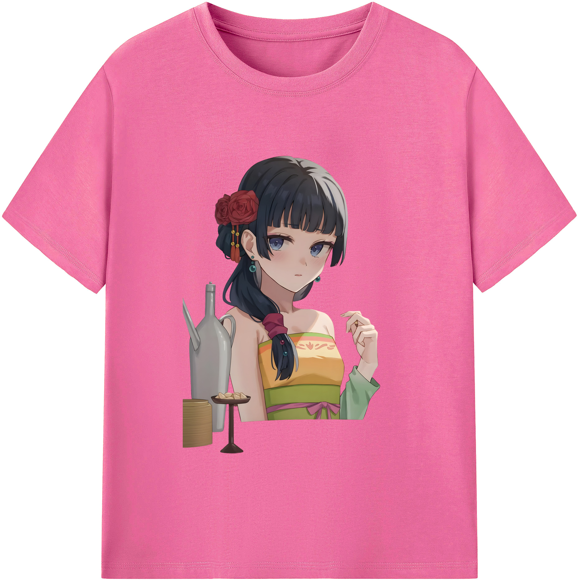 （画像用） 薬屋のひとりごと The Apothecary Diaries レディースカジュアルプリントTシャツ（綿100％）